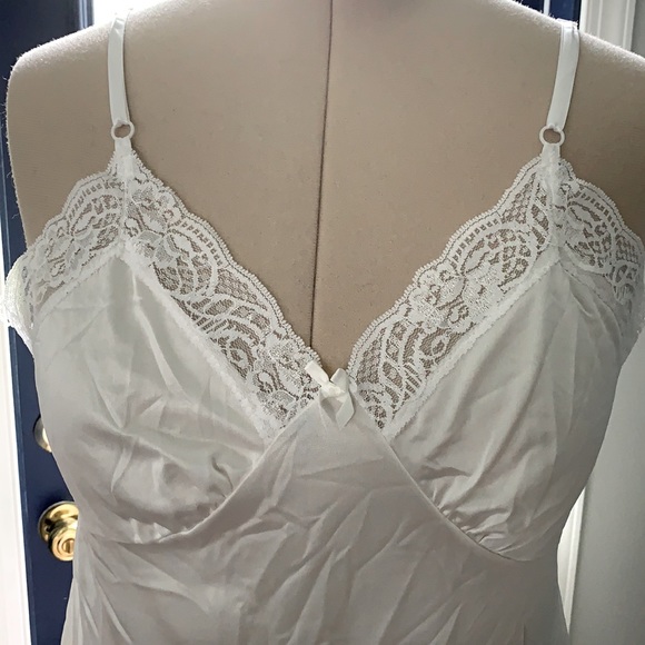 White Lace Slip Dress - Picture 3 of 6